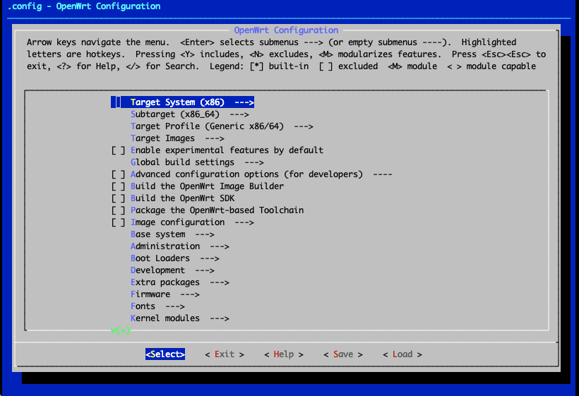 lede-make-menuconfig